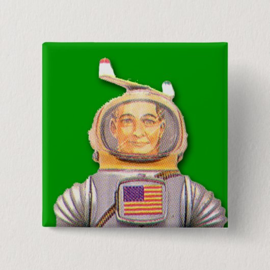 Knopf für den American Astronaut Tobot Square Button (Vorderseite)