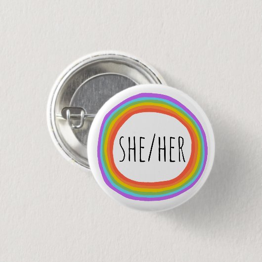 Knopf für den farbigen Regenbogenkreislauf der Pro Button (Vorne & Hinten)