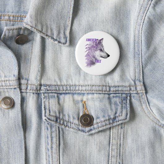 Knopf für den freien Violettwolf Button (Beispiel)