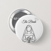 Knopf für die Braut Button (Vorne & Hinten)