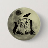 Knopf für die spielende Schwarze Katze Button (Vorderseite)