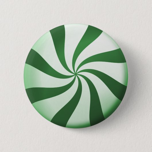 Knopf für grüne und weiße Pfefferminzbonbons Button (Vorderseite)