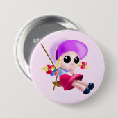 Knopf für kleine Mädchen Button (Vorne & Hinten)