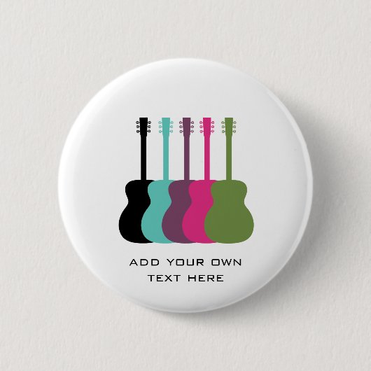 Knopf für leuchtend farbige Gitarren Button (Vorderseite)