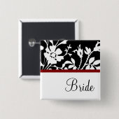 Knopf für Schwarz-Weiß-Floral Button (Vorne & Hinten)