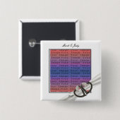 Knopf für schwarze und weiße Diamantspitzen Button (Vorne & Hinten)