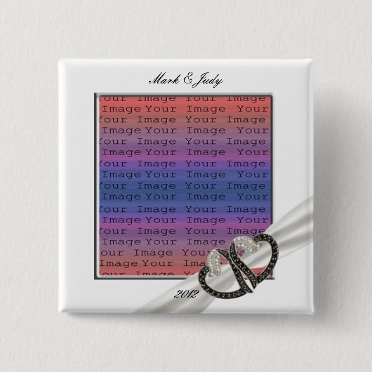 Knopf für schwarze und weiße Diamantspitzen Button (Vorderseite)