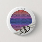 Knopf für schwarze und weiße Diamantspitzen Button (Vorderseite)