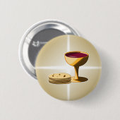 Knopf für ungesäuertes Brot und Wein Button (Vorne & Hinten)