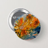 Knopf für weinende Sonnenblumen Button (Vorne & Hinten)