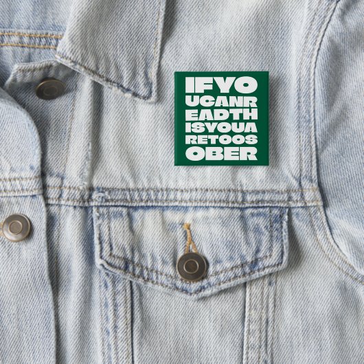 Knopf für zu nüchterne Waldgrüne Typografie Button (Beispiel)