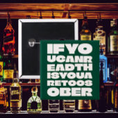 Knopf für zu nüchterne Waldgrüne Typografie Button