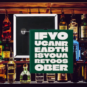 Knopf für zu nüchterne Waldgrüne Typografie Button