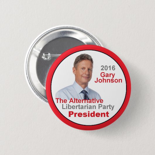 Knopf Garys JOHNSON 2016 Button (Vorne & Hinten)