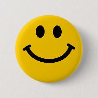 Knopf Gelbes Happy-Gesicht Abzeichen