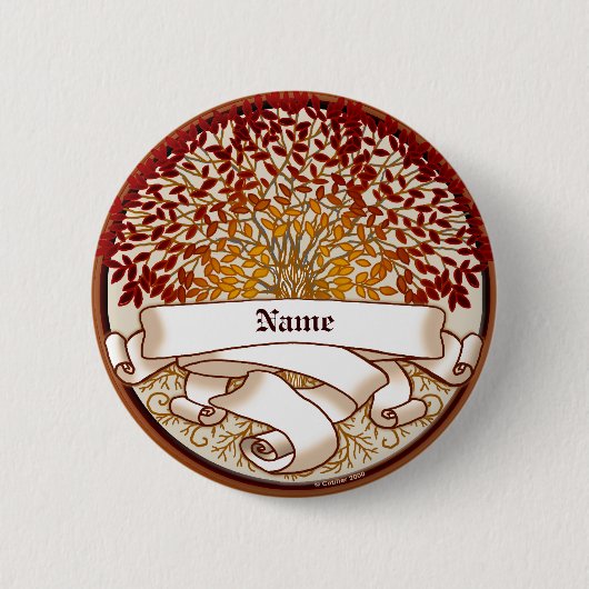 Knopf Genealogie Familienbaum Button (Vorderseite)