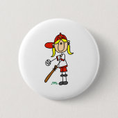 Knopf "Girl Softball Player" Button (Vorderseite)