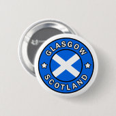 Knopf Glasgows Schottland Button (Vorne & Hinten)