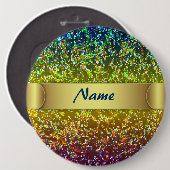 Knopf-Glitzer-Grafik Button (Vorne & Hinten)