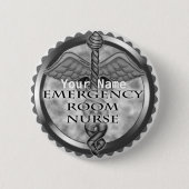 Knopf Gray ER Nurse individuelle Name Button (Vorderseite)