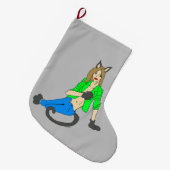 Knopf Großer Weihnachtsstrumpf (Vorderansicht (hängend))