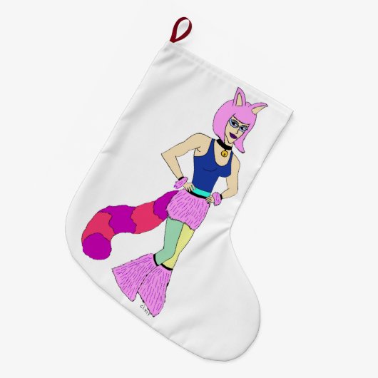 Knopf Großer Weihnachtsstrumpf (Vorderansicht (hängend))