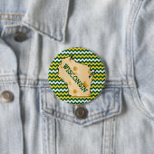 Knopf-Grün und Gold Wisconsins Cheesehead Button (Beispiel)