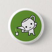 Knopf - grüner Tee - Dollar Button (Vorderseite)