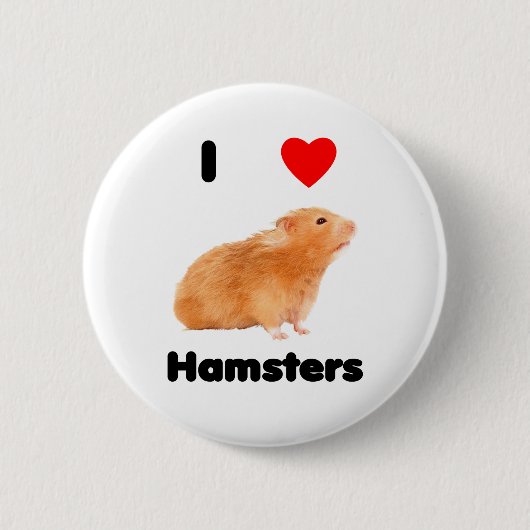 Knopf Hamster der Liebe I Button (Vorderseite)