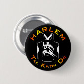 Knopf Harlems Taekwondo Button (Vorne & Hinten)