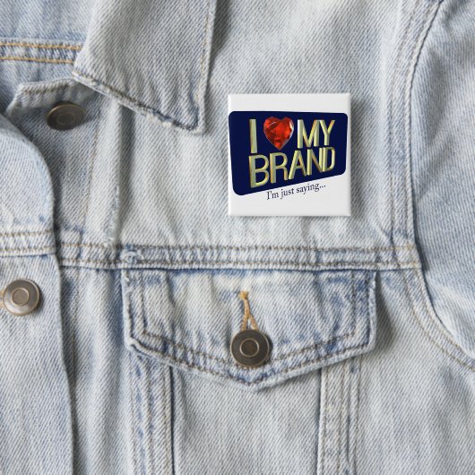 Knopf herauf Ihre Marke! Button (Beispiel)