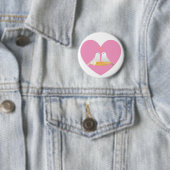 Knopf-Herz Liebe-Tauben Button (Beispiel)