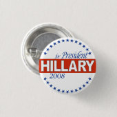 Knopf Hillary 2008 Button (Vorne & Hinten)