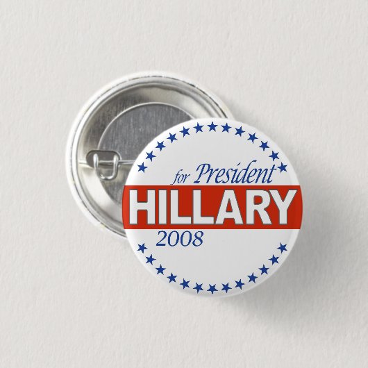 Knopf Hillary 2008 Button (Vorne & Hinten)