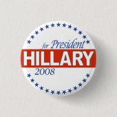 Knopf Hillary 2008 Button (Vorderseite)