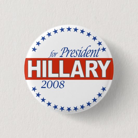 Knopf Hillary 2008 Button (Vorderseite)
