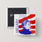 Knopf Hillary 2016 Button (Vorne & Hinten)