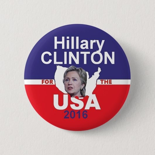 Knopf Hillary 2016 Button (Vorderseite)