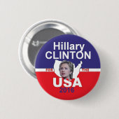 Knopf Hillary 2016 Button (Vorne & Hinten)