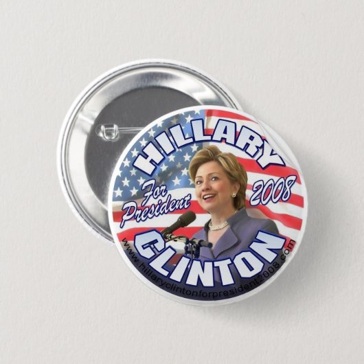 Knopf Hillary Clinton Button (Vorne & Hinten)