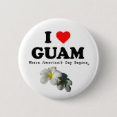 Knopf "ICH LIEBE GUAM " Button (Vorderseite)