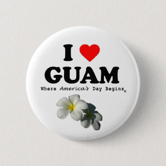Knopf "ICH LIEBE GUAM " Button