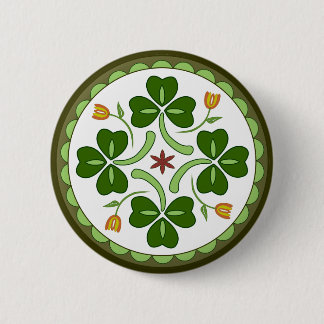 Knopf - Irischer Glücks-Hex Button