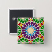 Knopf Islamisches geometrisches Muster Button (Vorne & Hinten)