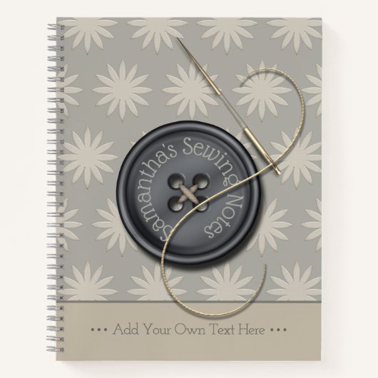 Knopf-It-Nähjournal Notizblock (Vorderseite)