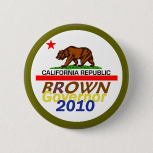 Knopf Jerry BROWN 2010 Button