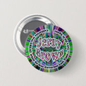 Knopf Jerry Brown 4 reg. Button (Vorne & Hinten)