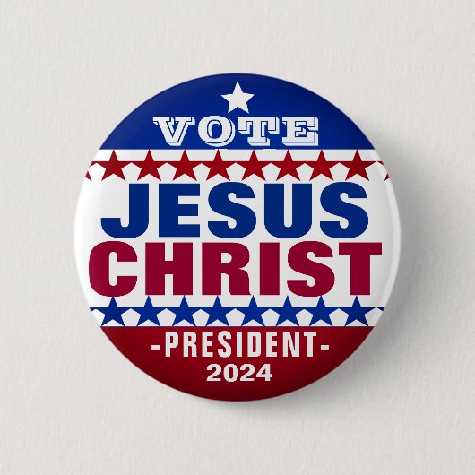 Knopf Jesus Christus für den Präsidentschaftswahlk Button (Vorderseite)
