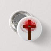 Knopf-Jesus-Kreuz Button (Vorne & Hinten)
