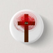 Knopf-Jesus-Kreuz Button (Vorderseite)